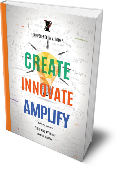 Creative Thinking and Innovation minibook cover - Create Innovate Amplify, Conference in a Book by Nina Sunday